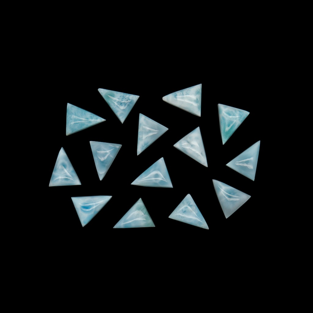 NATURAL LARIMAR UKURAN 10x12 mm TRIANGLE / SEGITIGA MULUS | NATURAL LARIMAR BENTUK SEGITIGA | LARIMA