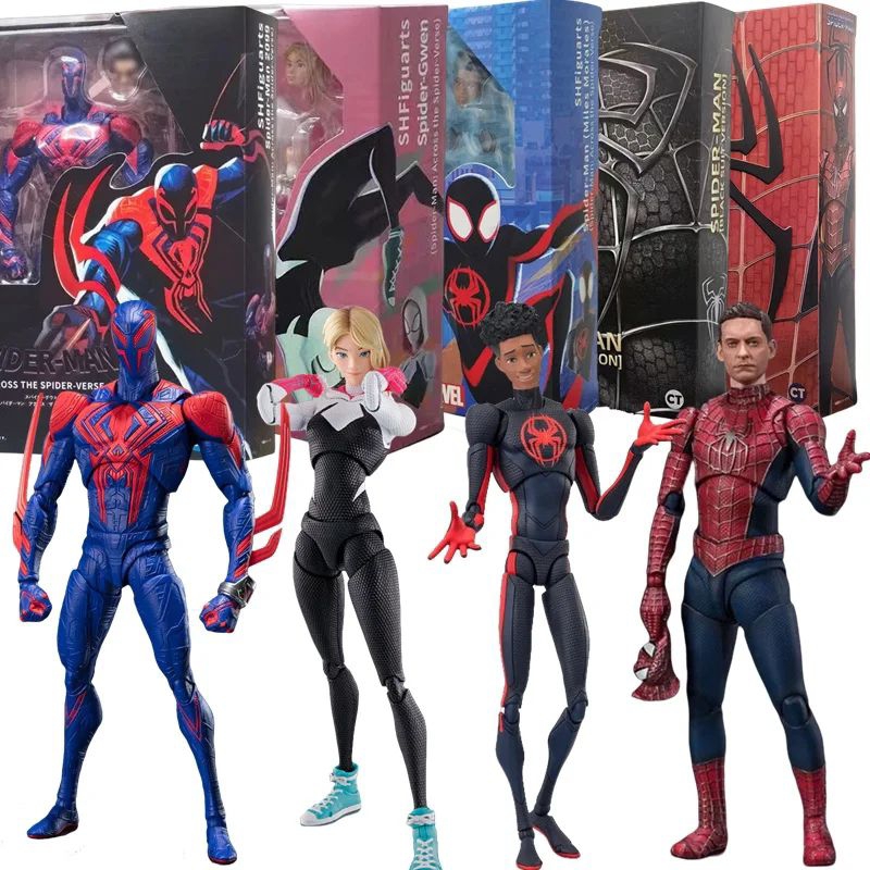 Action Figure CT Spiderman SHF Mafex Revoltech Figma Spiderman Accros The Spider Verse Into The Spid