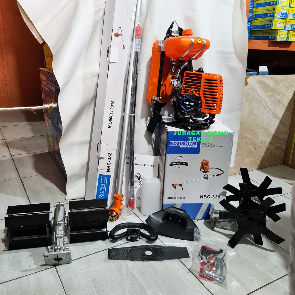 Mesin Potong Rumput 2 Tak Nishikawa & Mini Tiller Weeder