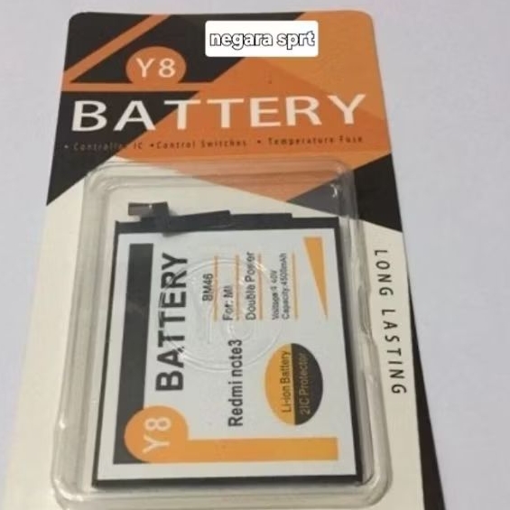 BATRE BATERAI DOUBLE POWER XIAOMI REDMI NOTE 3 BM 46