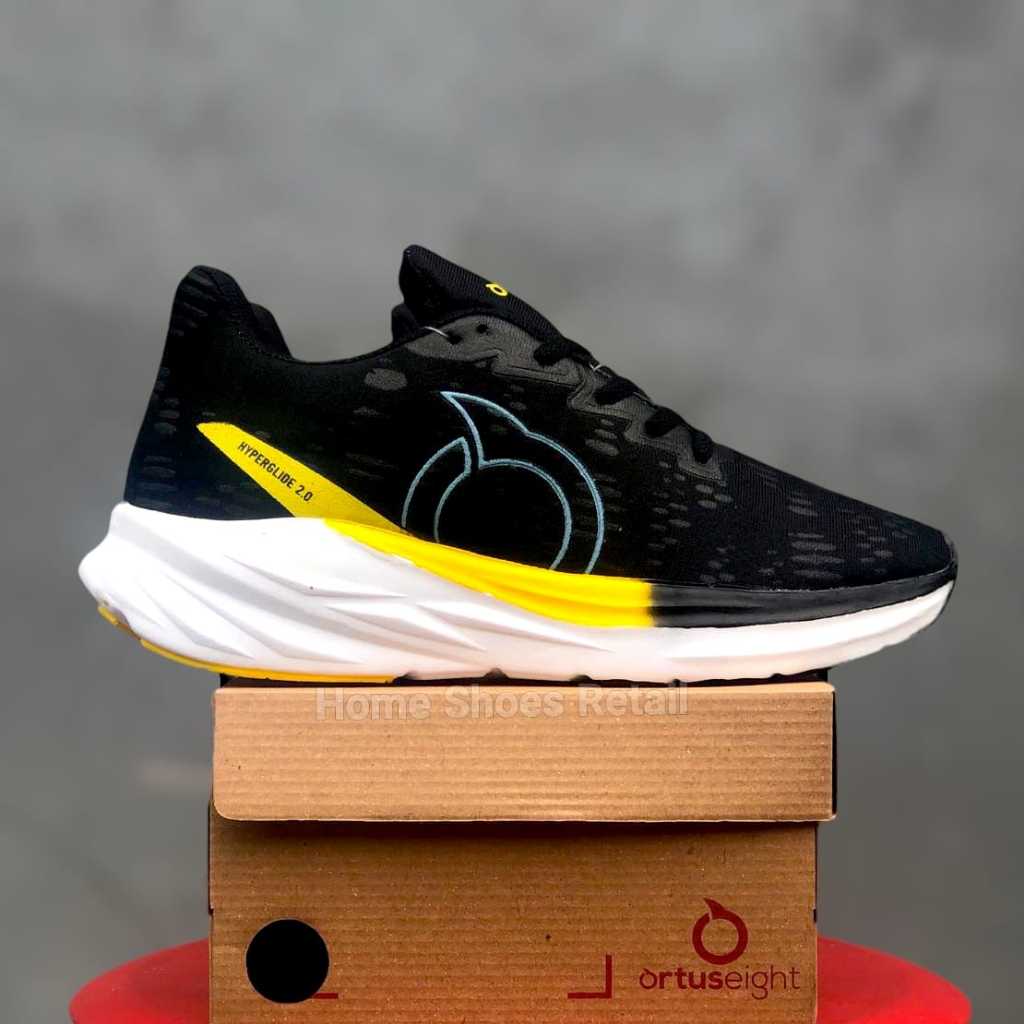 SEPATU ORTUS HYPERGLIDE 2.0 HITAM OLAHRAGA LARI JOGING RUNNING PRIA TERLARIS