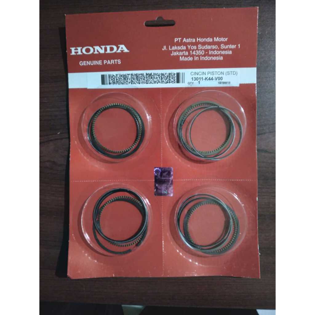 RING SEHER CINCIN PISTON BEAT POP OS STANDAR [13011-K44-V00] OEM QUALITY