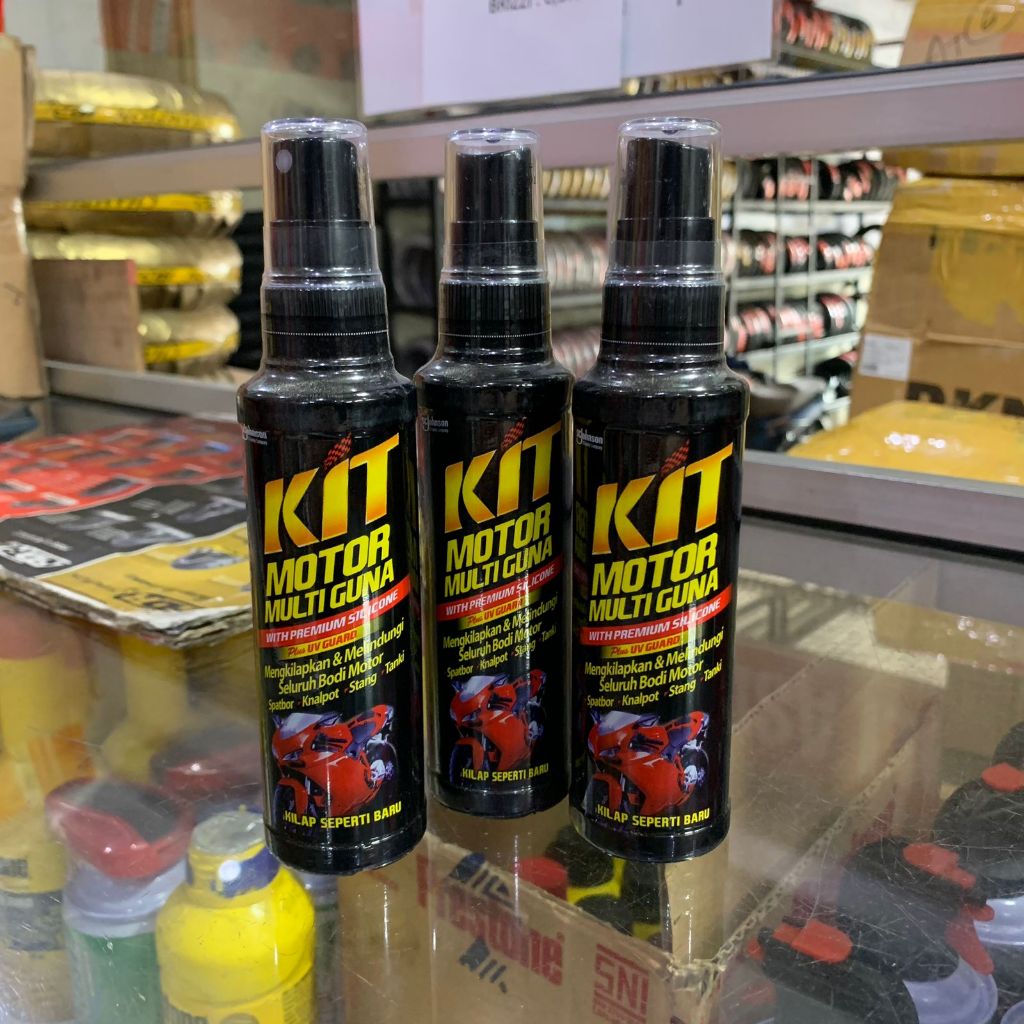 KIT Motor Multiguna Cairan Serbaguna Pengkilat Kilat Penghitam Motor 100 ML