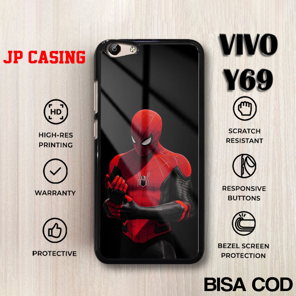 Case Vivo Y69 Terbaru - Casing Vivo Y69 - Motif Spider - Softcase Vivo - Hardcase Premium Glossy - C