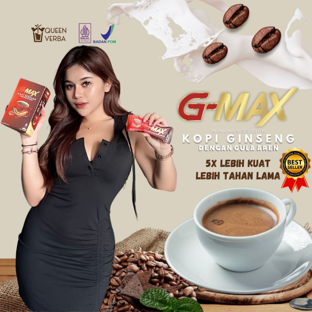 

KOPI STAMINA PRIA DEWASA TAHAN LAMA ORIGINAL BPOM G-MAX KOPI EXTRA GINGSENG 10 SACHET DARI HERBAL ALAMI BERKUALITAS