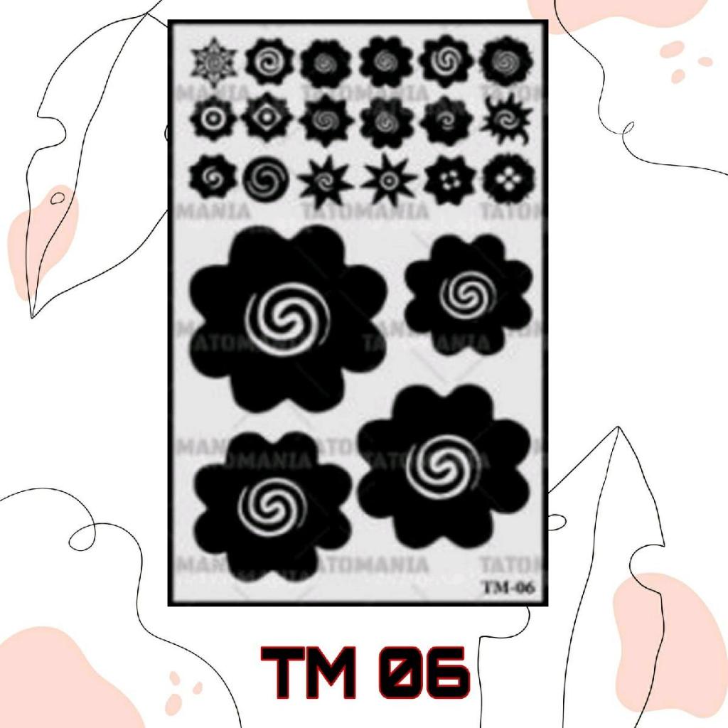 Dayak Bunga Terong Tato Temporer Semi Permanen