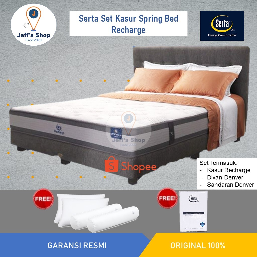 Serta Set Kasur Spring Bed Recharge