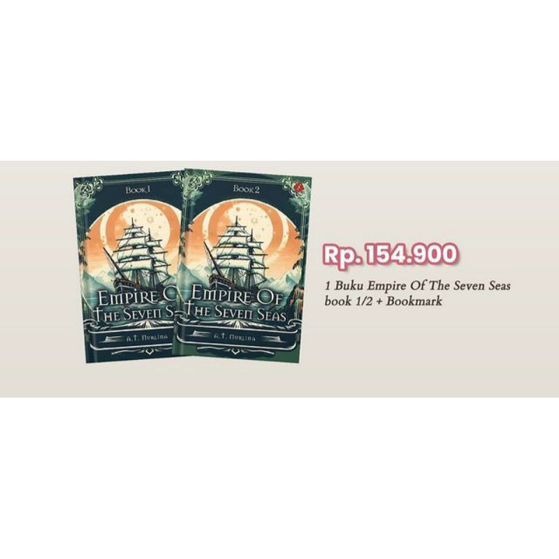 Novel Empire of The Seven Seas by A.T Nurlita Hard Cover