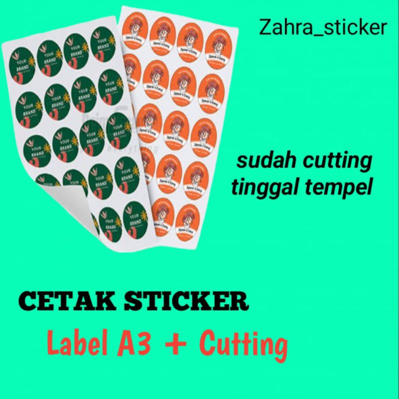 

STICKERS LABEL + CUTTING TINGGAL TEMPEL / LABEL MAKANAN /TOPLES / BOTOL / CUP