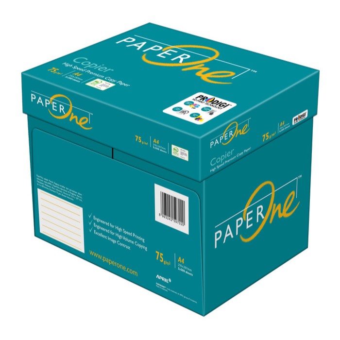 

PaperOne Kertas A4 75gr Copier 1 Box (2500 lembar) Kertas HVS B2B