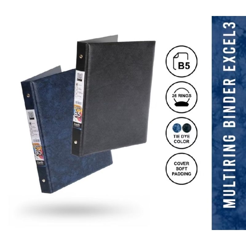 

Bantex Binder Excel3 B5 Motif Tie Dye Series 26 Ring