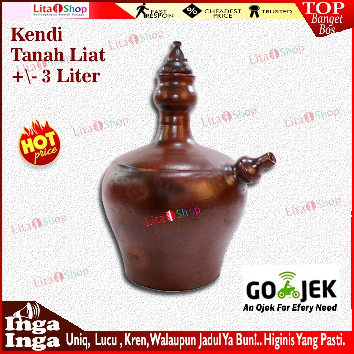 Kendi air minum / Kendi tanah liat / teko tanah liat - 3 liter