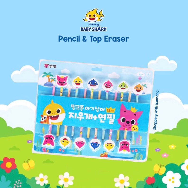 

Pinkfong Baby Shark Pencil Top Eraser Pensil dan Penghapus KODE O4P9