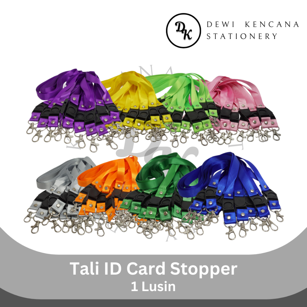 

Tali ID Card Stopper Nylon 1 Lusin / Lanyard ID Card