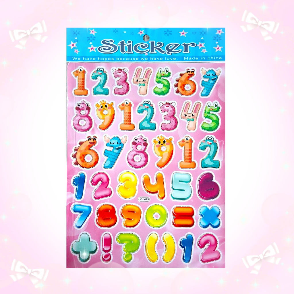 

Stiker Laser Gambar Tempel Laser Sticker Anak Karakter Huruf Alphabet Angka Numbers