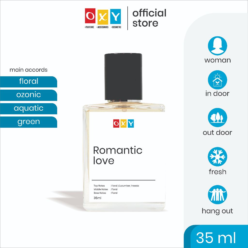 OXY PARFUME - Parfum Oxy Romantic Love for women segar Aroma Floral Cucumber Melon Fresh