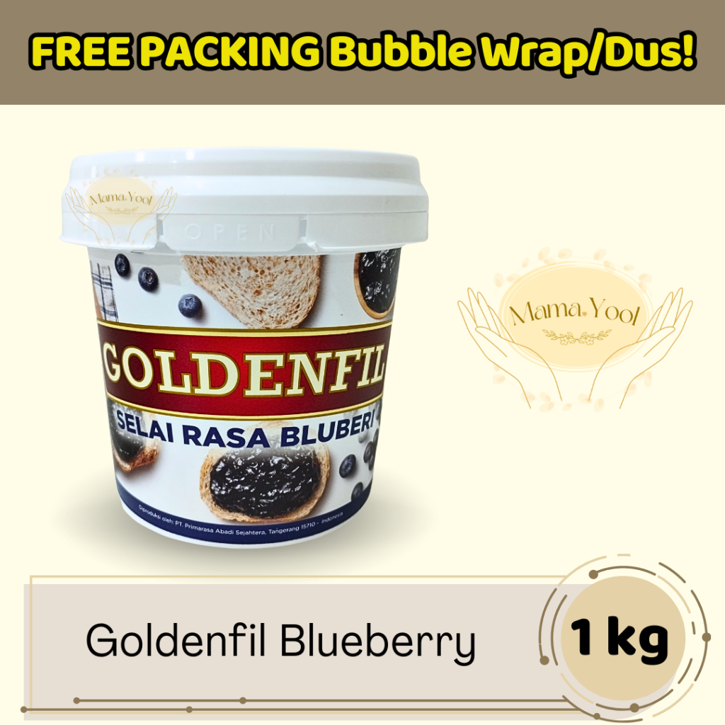 

MAMA.YOOL - Goldenfil Blueberry 1 kg FREE PACKING / Filling Topping Roti Kue / Selai Buah Blueberry