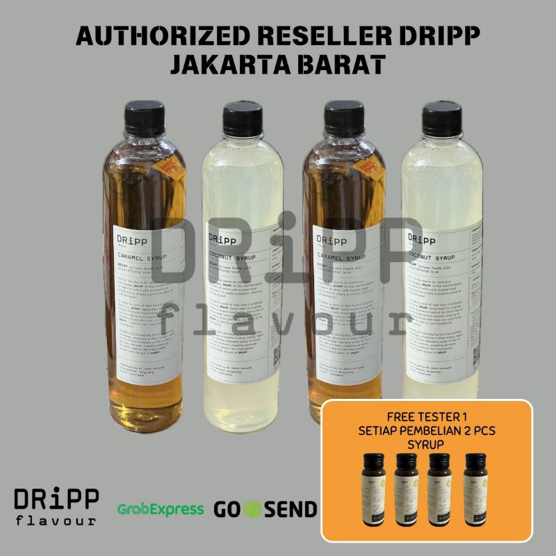 

Dripp Syrup All Variant -Sirup Dripp Pandan, Caramel, Hazelnut, Vanilla, Lychee, Palm sugar