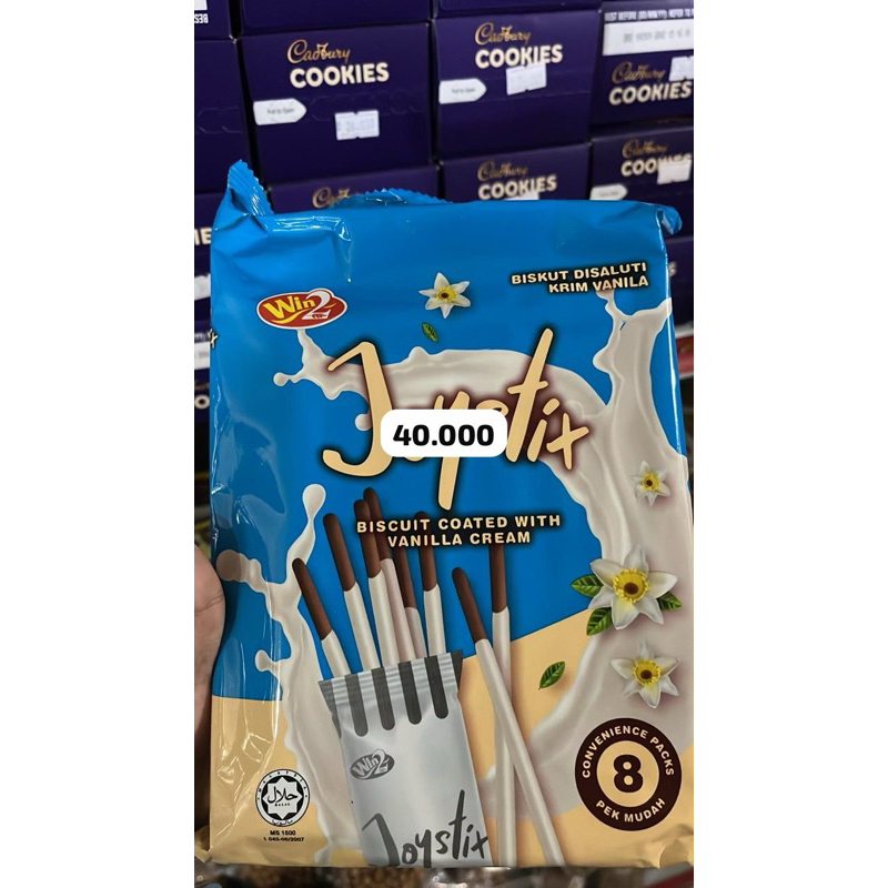 

JOYSTIX BISKUIT COATED WITH VANILLA CREAM
