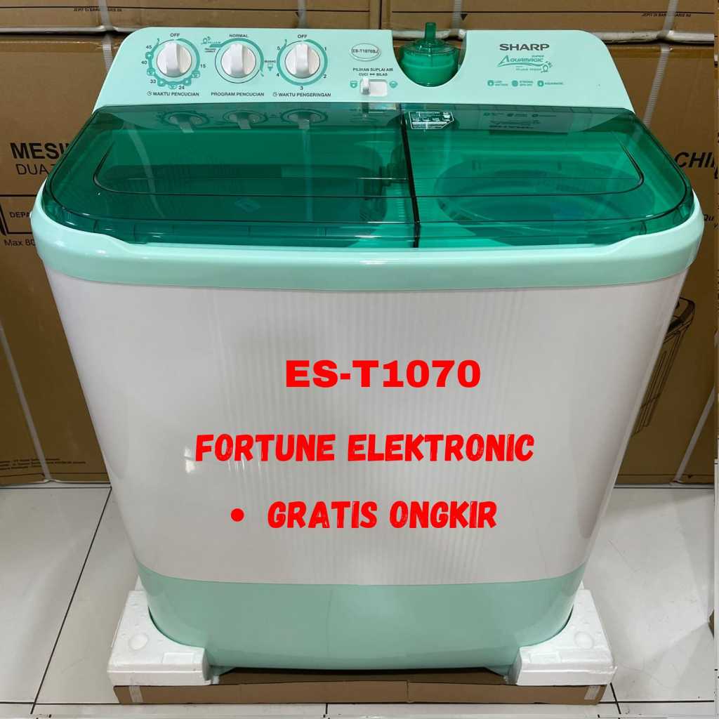 Mesin Cuci SHARP 2 Tabung 1070SJ 10Kg Aquamagic