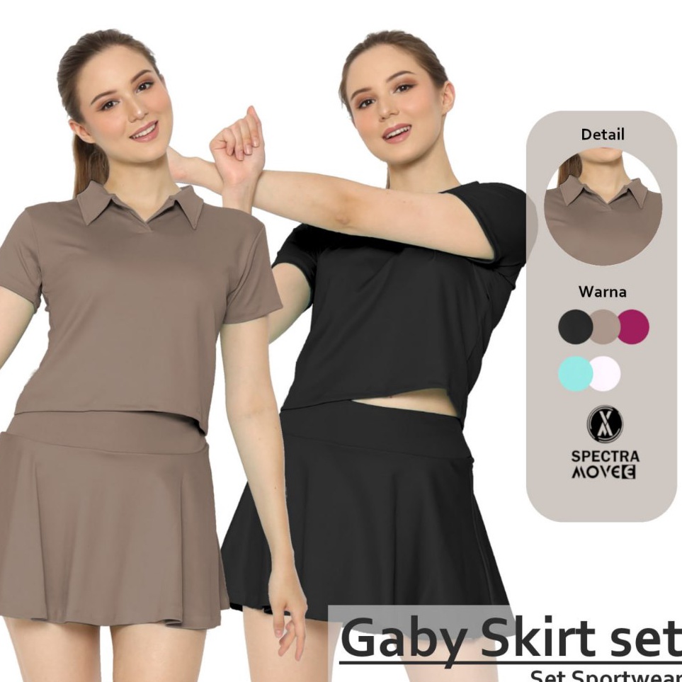 KODE H7F8 Setelan Rok GABY SKIRT SET Rok tennis setelan olahraga setelan zumba baju senam rok celana