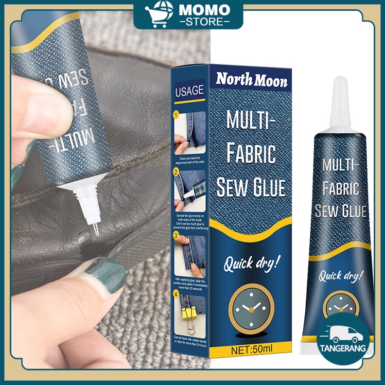 

5ml Lem Kulit Sintetis Cepat kering Lem Perekat Kain Serbaguna Sew Glue Repair Kit KODE W5V7