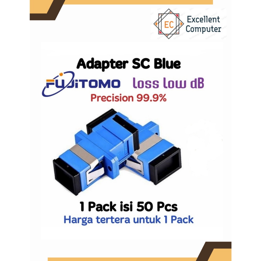 Barrel  Adapter Fiber Optic SC UPC FUJITOMO  Premium Isi 5 Pcs  Top Quality a I6I3