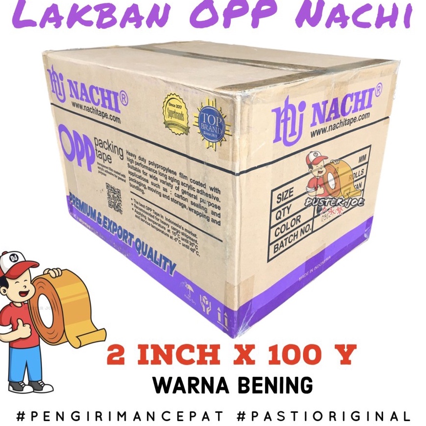

PER 1 DUS Lakban Nachi OPP Bening Coklat 2 inch 48mm 1 Yard KODE Y1Z3