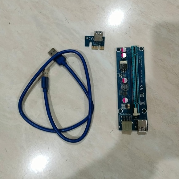 KODE X85O USB 3 PCIE Express Riser Card 1x to 16x VGA For Mining Kondisi Bekas pakai namun masih bag