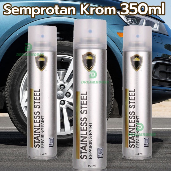 

35 ML Cat Semprot Chrome Warna Chrome Krom Cat Logam Otomotif Baja Tahan Karat KODE T5H5