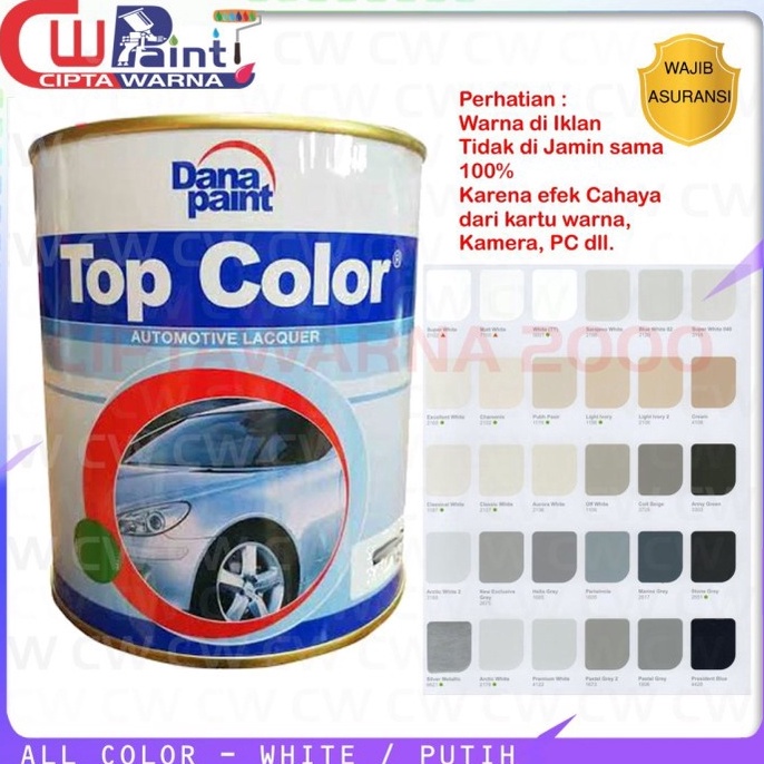 KODE B56T Cat NC Duco Top Color Putih  Cream  Beige Danapaint Warna 1L 1 KG