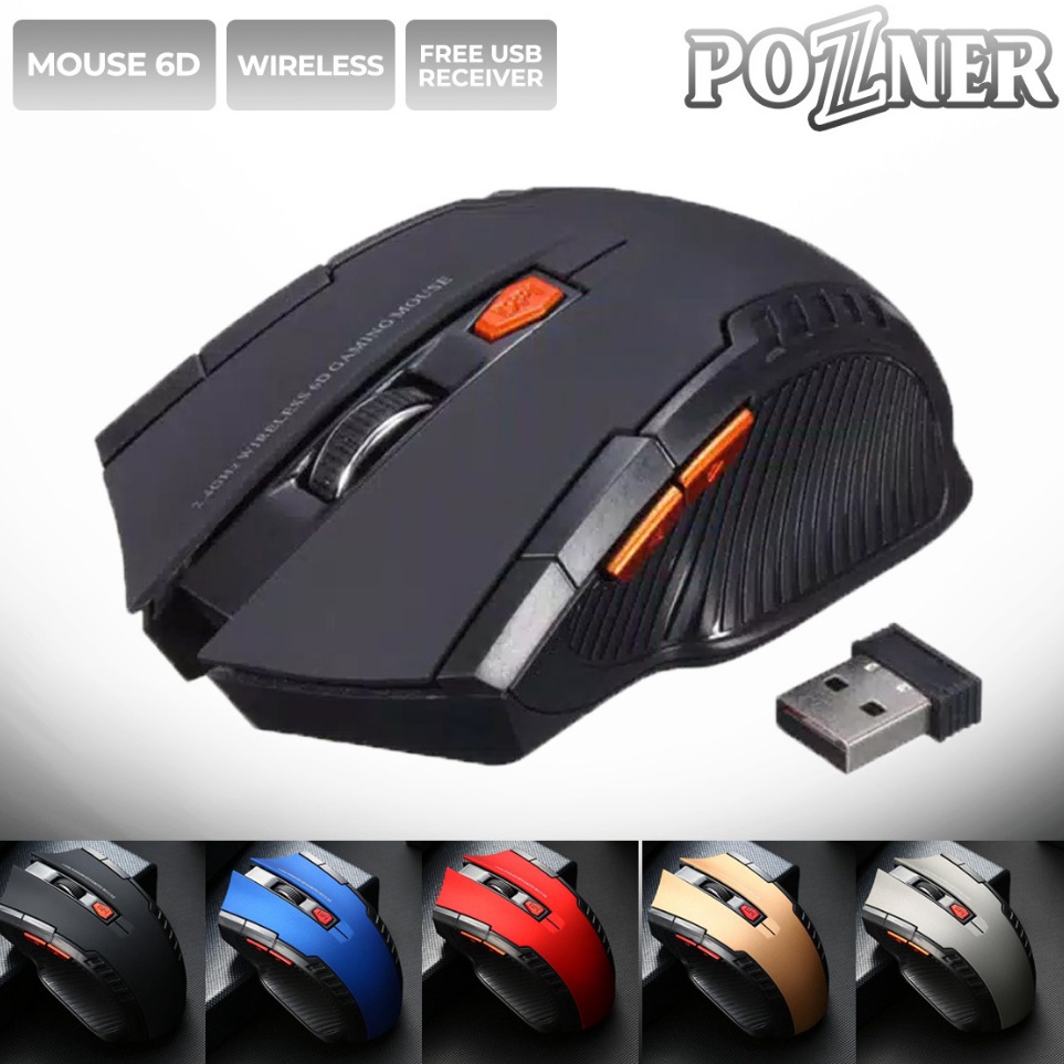 Mouse GAMING Wireless POZNER MOUSE 6D USB 24GHz Optical Mouse t K4N5
