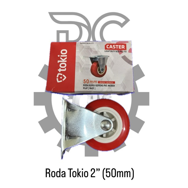 Roda Tokio 2" Roda Troli Karet ukuran 50mm