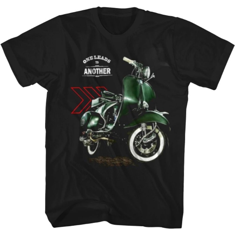 Kaos Motor Vespa Scooter 24s Tebal Pria Wanita kaos Vintage