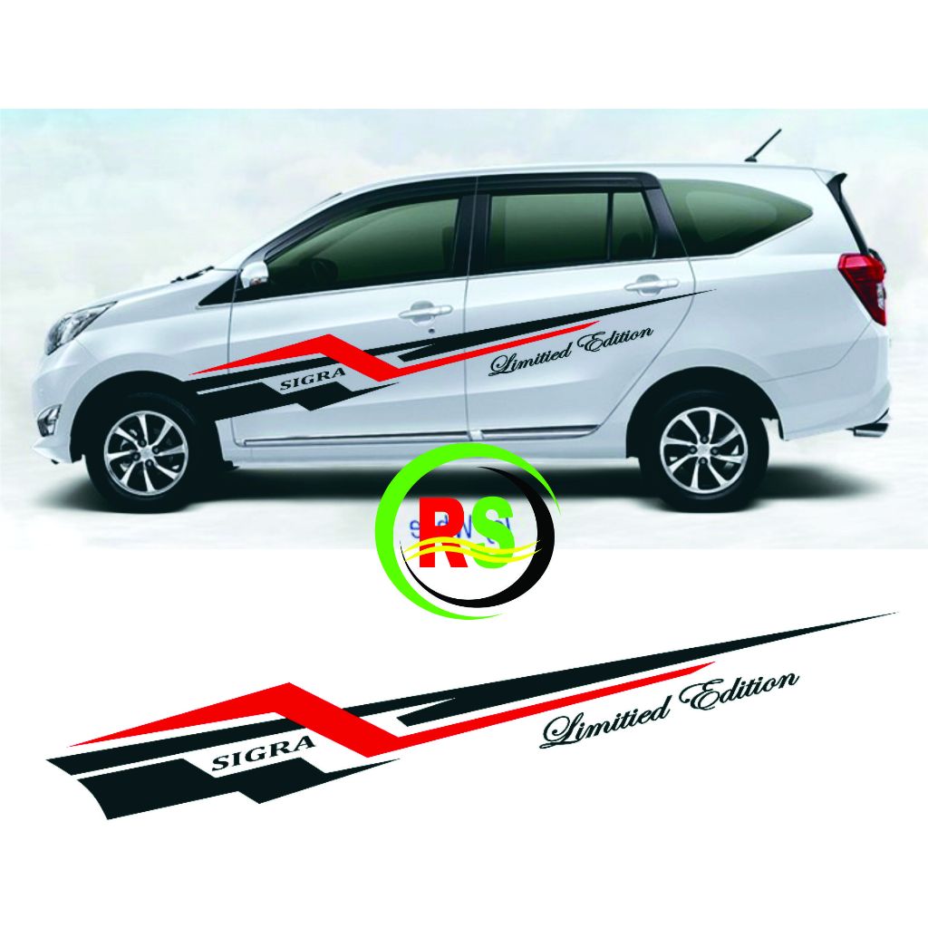 Stiker cutting Mobil Calya sigra Terbaru Lis Aksesoris Sigra putih Keren Minimalis termurah