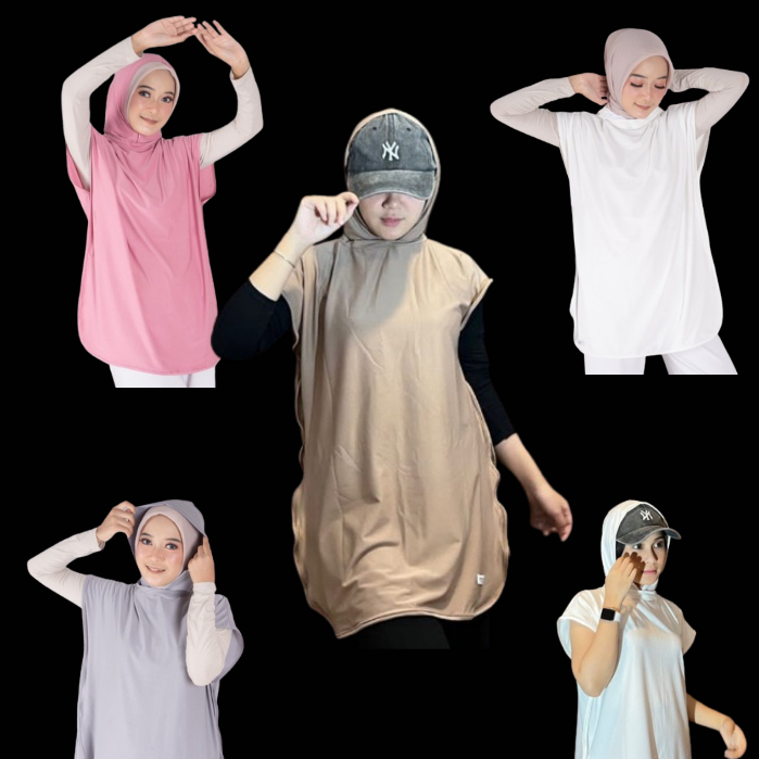 [ROMPI OLAHRAGA] Hijab Instan Olahraga Wanita Kerudung Baju Olahraga Muslim