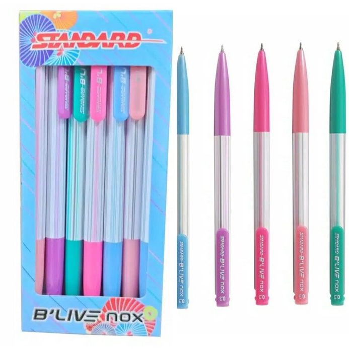 

1 PACK GEL PEN STANDARD BLIVE NOX 3 HITAM PULPEN STANDARD BLIVE NOX KODE T4P2