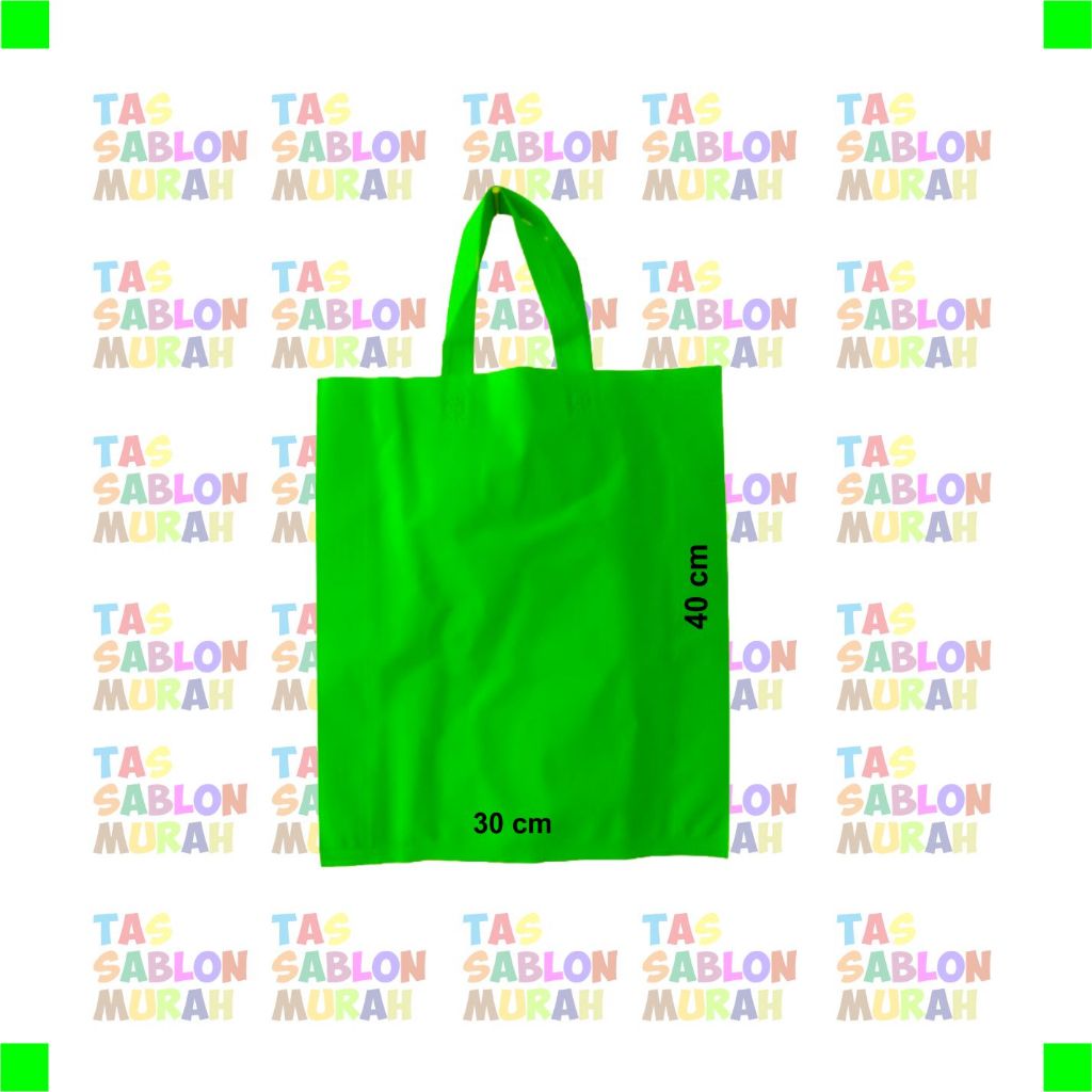 

Goodie Bag 30x40 Handle Tali Lipat Samping Hijau Muda Tebal