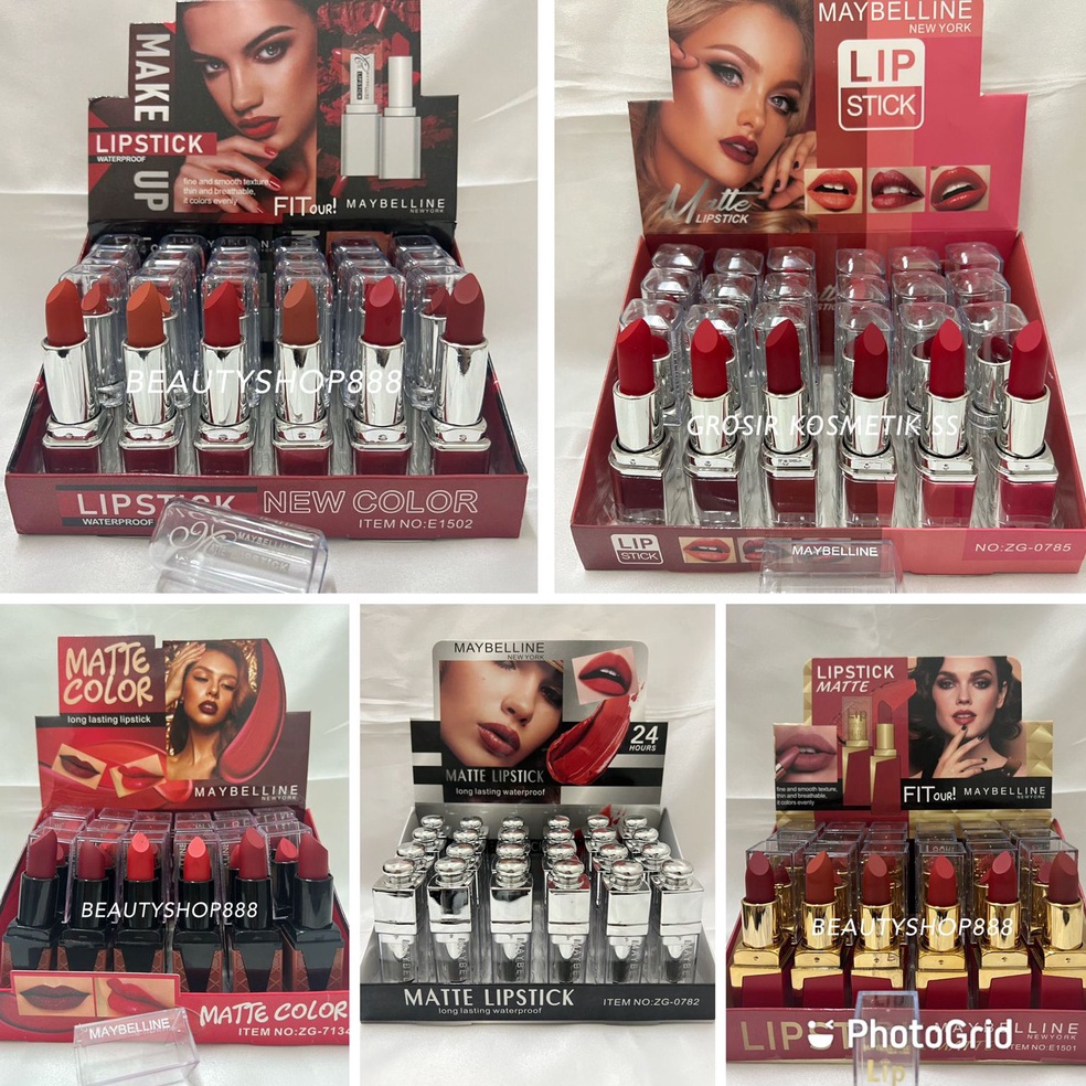 KODE T28B 12PCS Lipstick Matte Maybelline Waterproof  Lipstick Batang Maybelline
