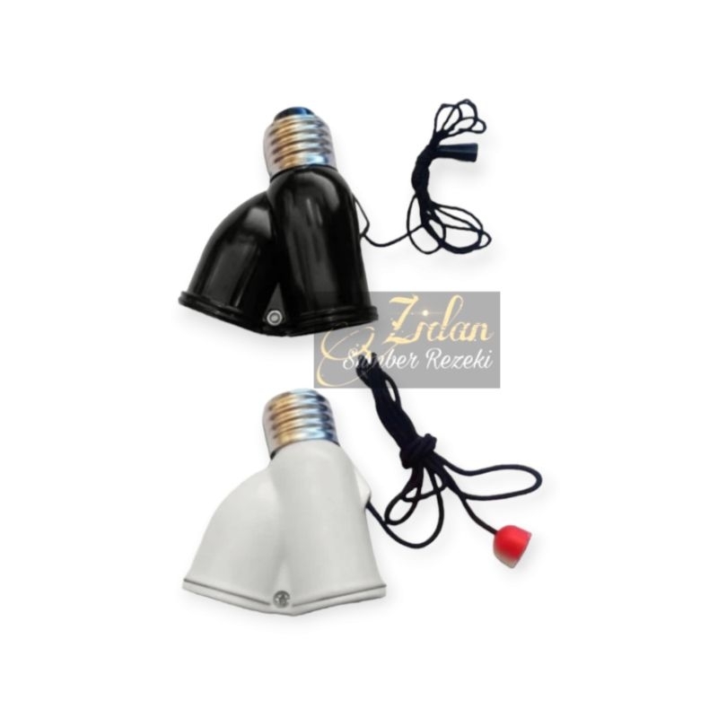 Fitting Tarik Hitam Putih / Fitting Lampu Tarik E27 / Fitting Gantung Tarik Cahaya