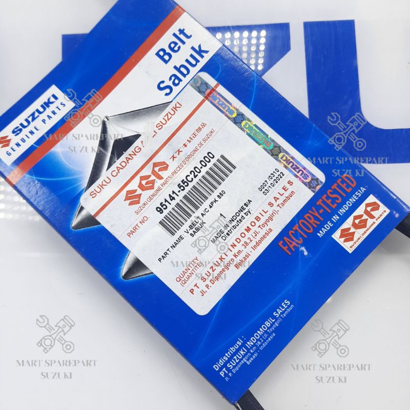 Fan Belt Fanbelt Tali Kipas Suzuki Katana Jimny PS Power Steering Original SGP 95141-55C20-000