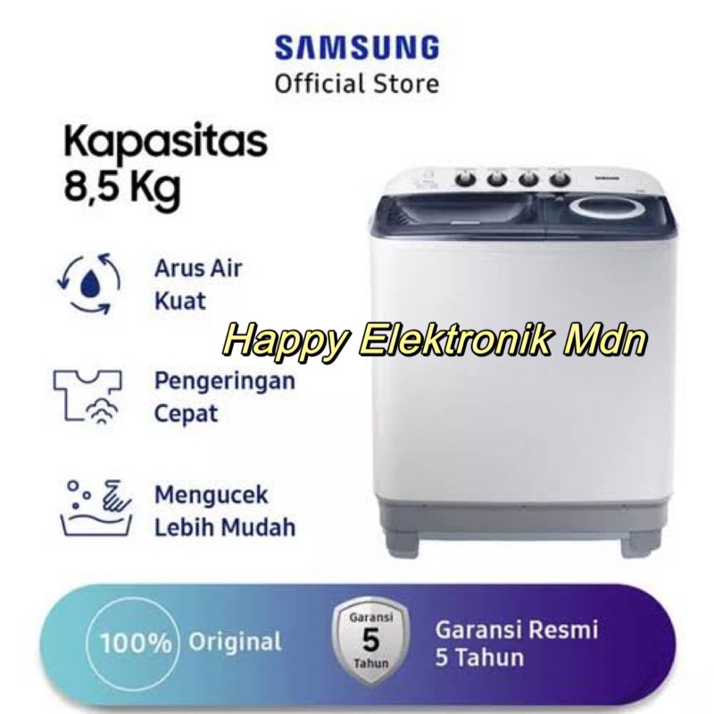 SAMSUNG Mesin Cuci 2 Tabung SAMSUNG 8.5 kg SAMSUNG 8,5 kg SAMSUNG WT85H3210MB SAMSUNG Mesin Cuci 2 T