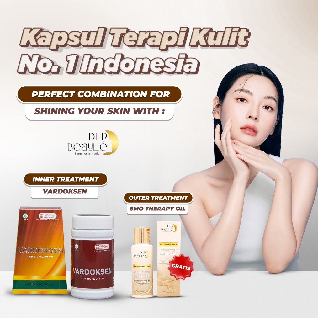 Vardoksen Kapsul Terapi Kulit BONUS Der Beaule Stretch Mark Oil Stem Cell  Byebye Kulit Kusam Raih k
