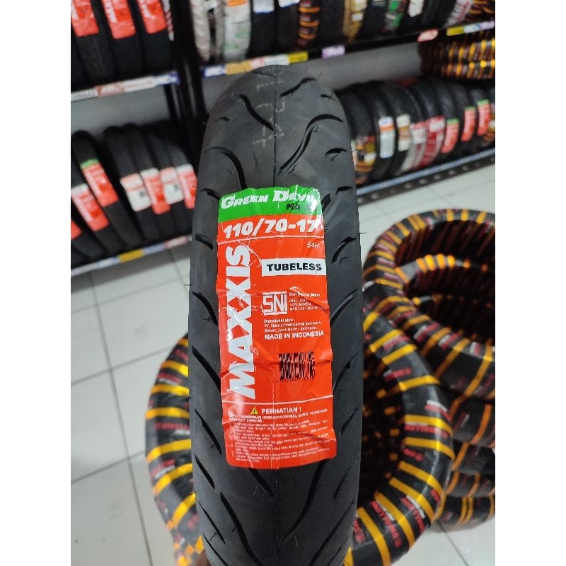 Ban Motor Tubless Maxxis Green Devil 110/70-17