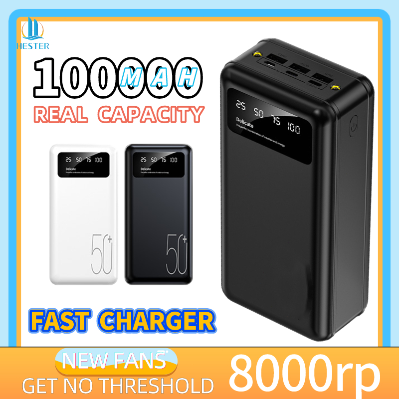 hester powerbank ori power bank 100000mah robot power bank 66W fast cahrging 100000mah power bank ro