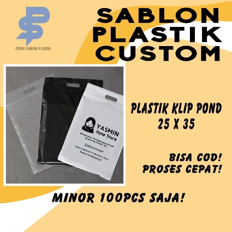 Plastik Klip Pond 25 x 35 custom sablon plastik olshop