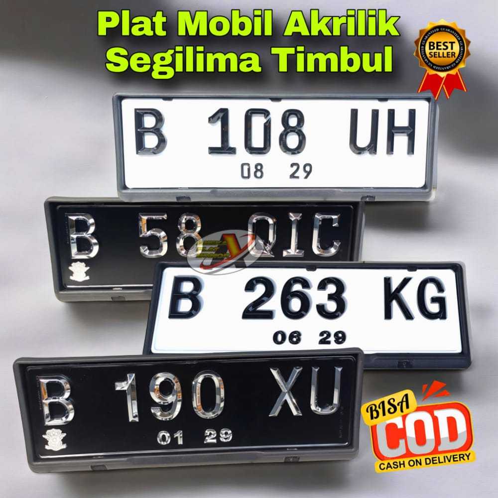Plat Nomor Mobil Timbul Segilima Varian Plat Nomor Timbul 3D Free Caver