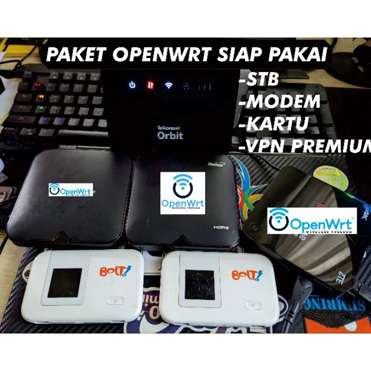 PAKET STB OpenWRT HG68P modem e5372s e5577 e5573 unlock all oprator bypass lengkap x G4D2
