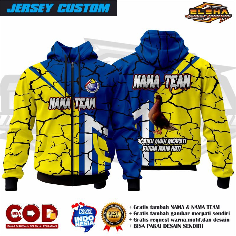 JAKET MERPATI BALAP/JAKET MERPATI BEBAS REQUEST DESAIN/JAKET MERPATI GRATIS REQUEST DESAIN/JAKET MER