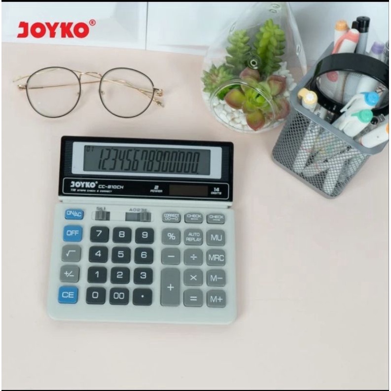 

TERLARIZZZ JOYKO CC81CH Calculator 14Digit Check Correct Kalkulator Bisa Cek Ulang spt SDC868L